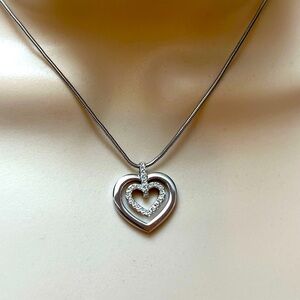 ❤️ Swarovski Circle Heart Pendant Necklace